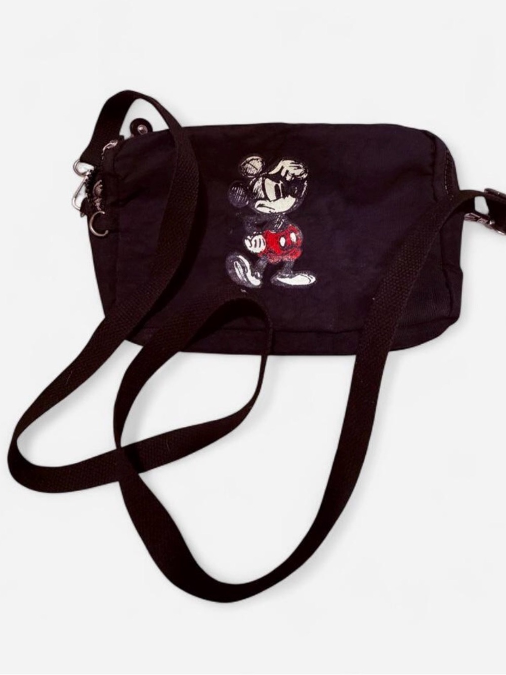 Kipling Black Crossbody with Red Mickey Graphic